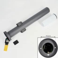 Caserta Lampe à prise électrique, Eclairage de chemin Anthracite, 1 lumière