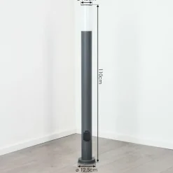 Caserta Lampe à prise électrique, Eclairage de chemin Anthracite, 1 lumière
