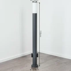 Caserta Lampe à prise électrique, Eclairage de chemin Anthracite, 1 lumière