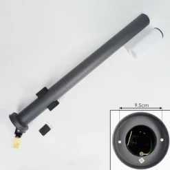 Caserta Lampe à prise électrique, Eclairage de chemin Anthracite, 1 lumière
