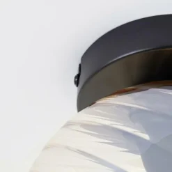 Casto Plafonnier Luminaires Brilliant Noir, 1 lumière