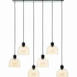 Casto Suspension Luminaires Brilliant Noir, 6 lumières