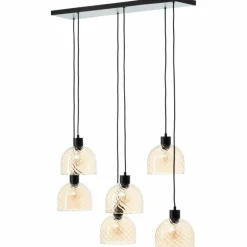 Casto Suspension Luminaires Brilliant Noir, 6 lumières