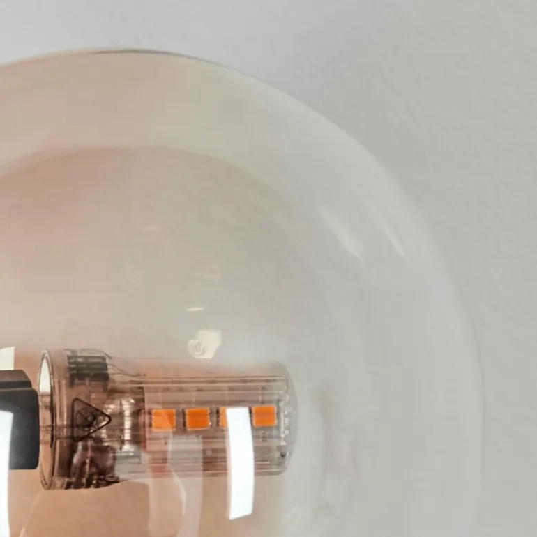 Chehalis Boule lumineuse, Applique murale 23 cm Ambre, Clair, 3 lumières