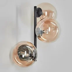 Chehalis Boule lumineuse, Applique murale 33 cm Ambre, Clair, 3 lumières