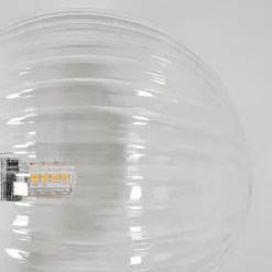 Chehalis Boule lumineuse 23 cm Clair, 3 lumières