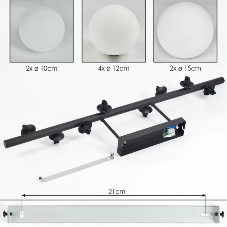 Chehalis Plafonnier, Boule lumineuse Blanc, 8 lumières
