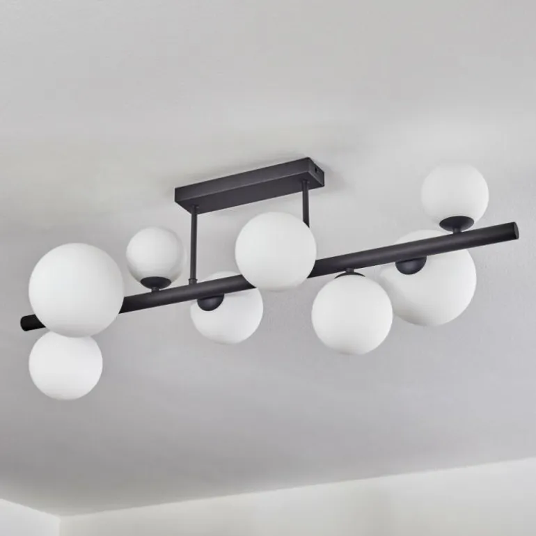 Chehalis Plafonnier, Boule lumineuse Blanc, 8 lumières