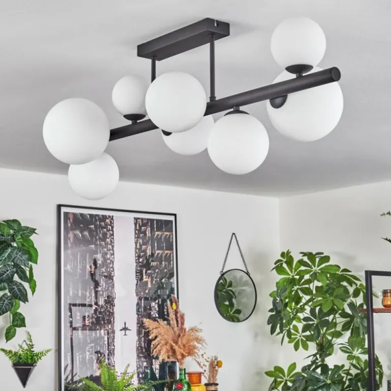 Chehalis Plafonnier, Boule lumineuse Blanc, 8 lumières