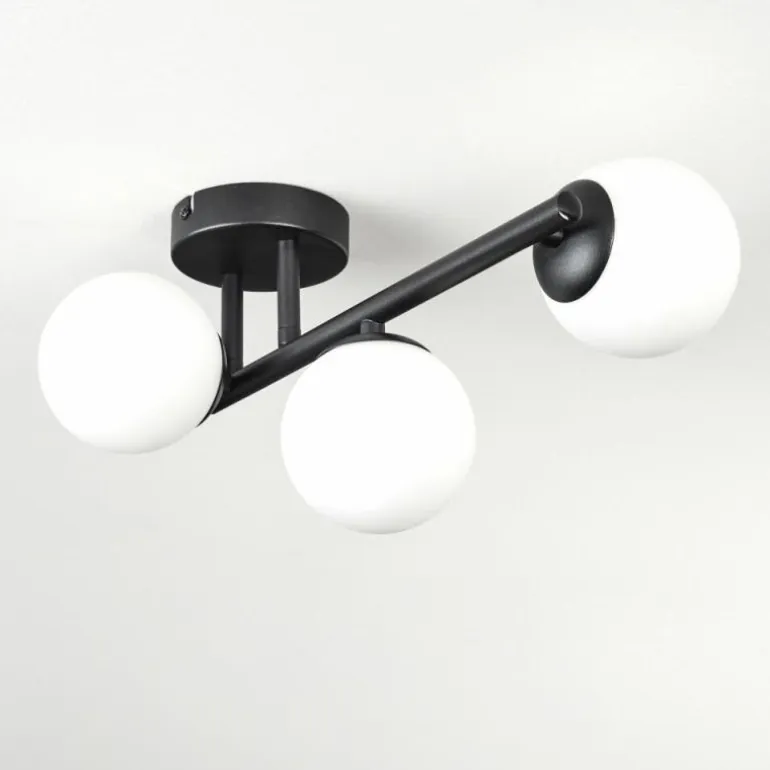 Chehalis Plafonnier, Boule lumineuse Blanc, 3 lumières