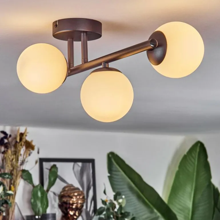 Chehalis Plafonnier, Boule lumineuse Blanc, 3 lumières