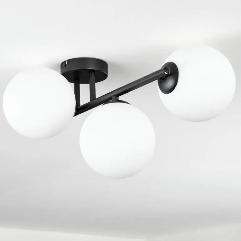 Chehalis Plafonnier, Boule lumineuse Blanc, 3 lumières