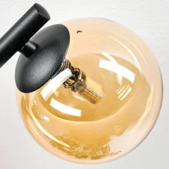 Chehalis Plafonnier, Boule lumineuse Ambre, Fumé, 3 lumières