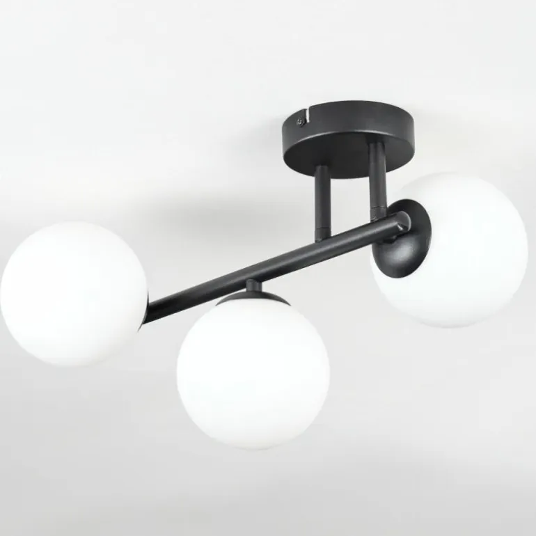 Chehalis Plafonnier, Boule lumineuse Blanc, 3 lumières