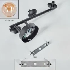 Chehalis Plafonnier, Boule lumineuse Ambre, 3 lumières