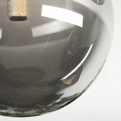 Chehalis Plafonnier, Boule lumineuse Fumé, 3 lumières