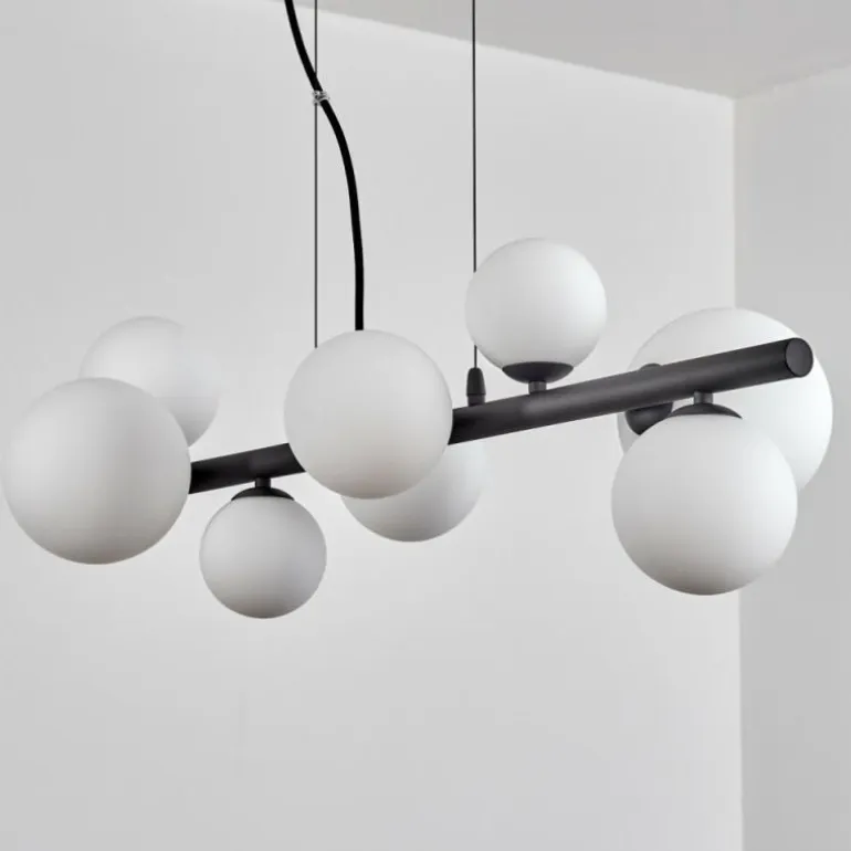 Chehalis Suspension, Boule lumineuse, Suspension Blanc, 8 lumières