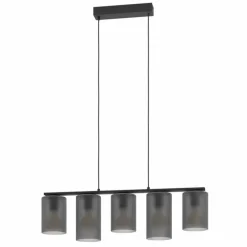 COLOMERA Suspension Luminaires Eglo Noir, 5 lumières