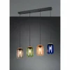 Cork Suspension Luminaires Trio Noir, 4 lumières