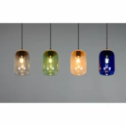 Cork Suspension Luminaires Trio Noir, 4 lumières