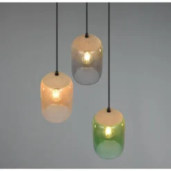 Cork Suspension Luminaires Trio Multicolore, 3 lumières
