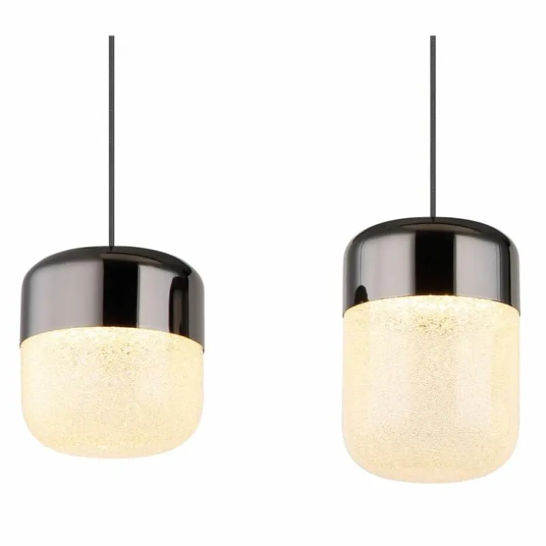 Cristallica Suspension Luminaires Globo Lighting LED Anthracite, 1 lumière