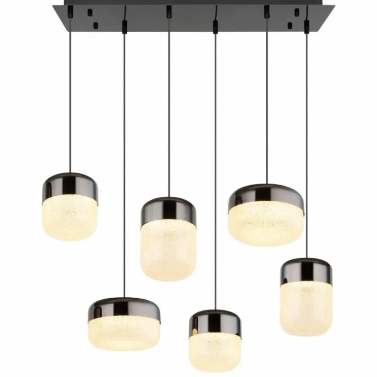 Cristallica Suspension Luminaires Globo Lighting LED Anthracite, 1 lumière