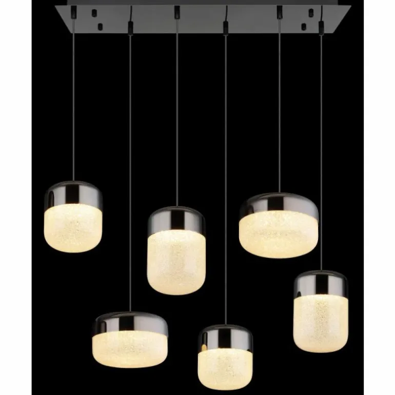 Cristallica Suspension Luminaires Globo Lighting LED Anthracite, 1 lumière