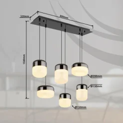 Cristallica Suspension Luminaires Globo Lighting LED Anthracite, 1 lumière