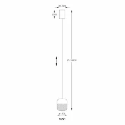 Cristallica Suspension Luminaires Globo Lighting LED Anthracite, 1 lumière