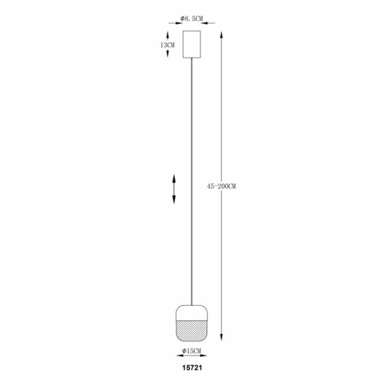 Cristallica Suspension Luminaires Globo Lighting LED Anthracite, 1 lumière