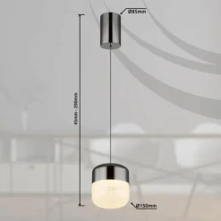 Cristallica Suspension Luminaires Globo Lighting LED Anthracite, 1 lumière