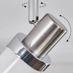 Davor Plafonnier, Spot de plafond Chrome, Nickel mat, 3 lumières