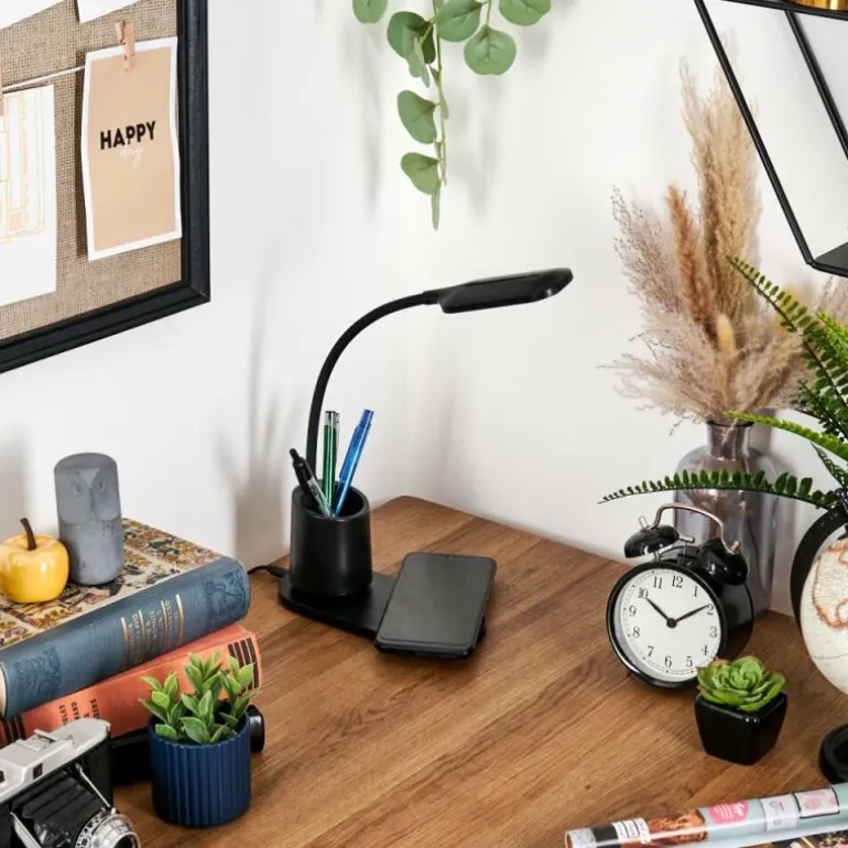 Debelmose Lampe de bureau, Lampe à poser LED Noir, 1 lumière