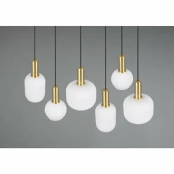 Diva Suspension Luminaires Trio Laiton, 6 lumières
