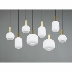 Diva Suspension Luminaires Trio Laiton, 8 lumières