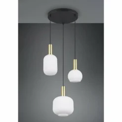 Diva Suspension Luminaires Trio Laiton, 3 lumières