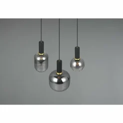 Diva Suspension Luminaires Trio Noir, 3 lumières