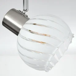 Dysted Plafonnier, Boule lumineuse Nickel mat, 4 lumières