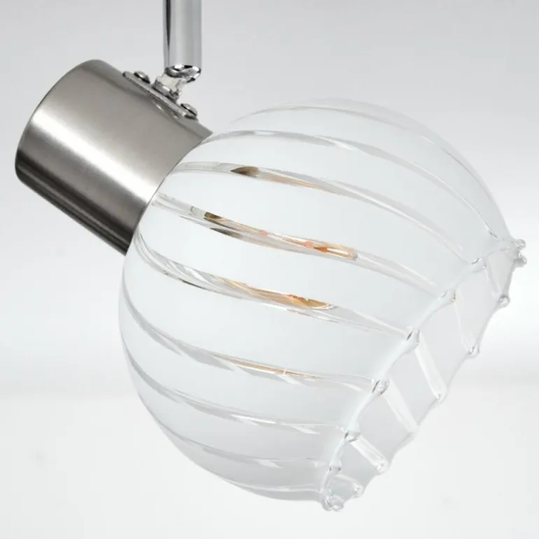 Dysted Plafonnier, Boule lumineuse Nickel mat, 6 lumières