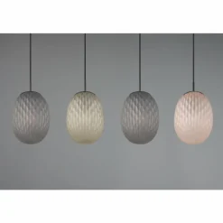 Facette Suspension Luminaires Trio Noir, 4 lumières