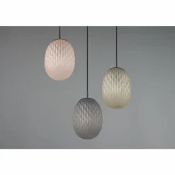 Facette Suspension Luminaires Trio Noir, 3 lumières