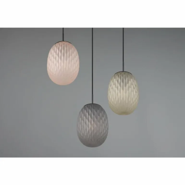 Facette Suspension Luminaires Trio Noir, 3 lumières
