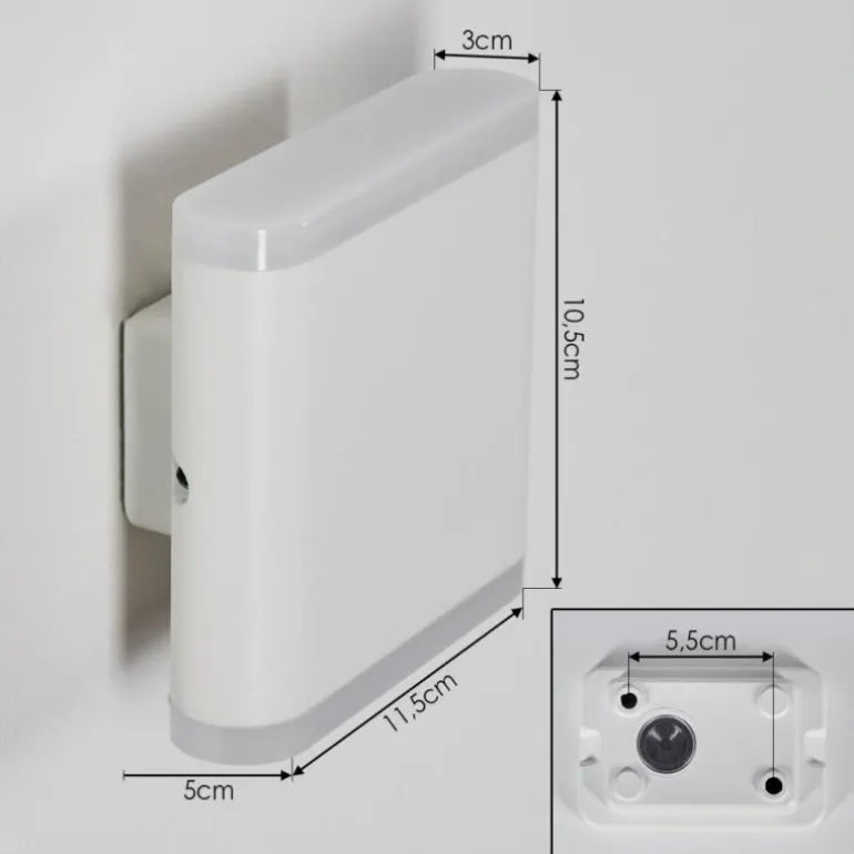 Gamas Lampe murale d´extérieur, Luminaire Up & Down, Applique murale LED Blanc, 1 lumière