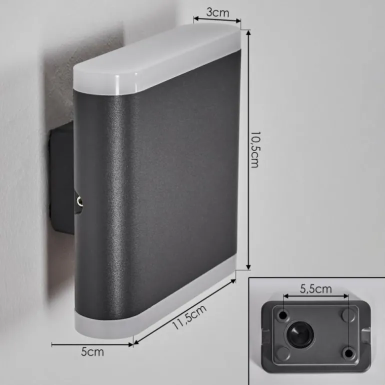 Gamas Lampe murale d´extérieur, Luminaire Up & Down, Applique murale LED Anthracite, 1 lumière