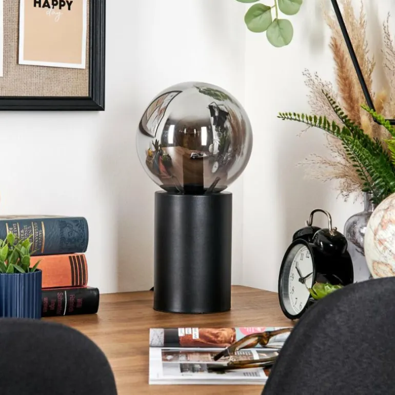 Gastor Boule lumineuse, Lampe de bureau, Lampe à poser Fumé, 1 lumière