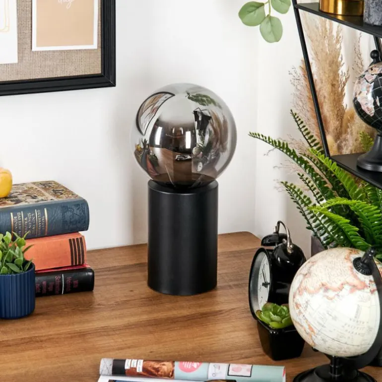 Gastor Boule lumineuse, Lampe de bureau, Lampe à poser Fumé, 1 lumière