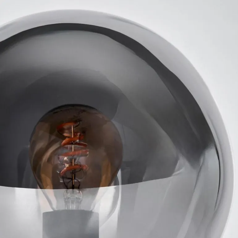Gastor Boule lumineuse, Lampe de bureau, Lampe à poser Fumé, 1 lumière