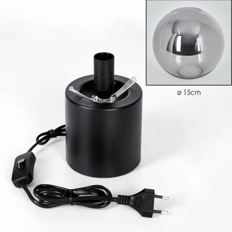 Gastor Boule lumineuse, Lampe de bureau, Lampe à poser Fumé, 1 lumière
