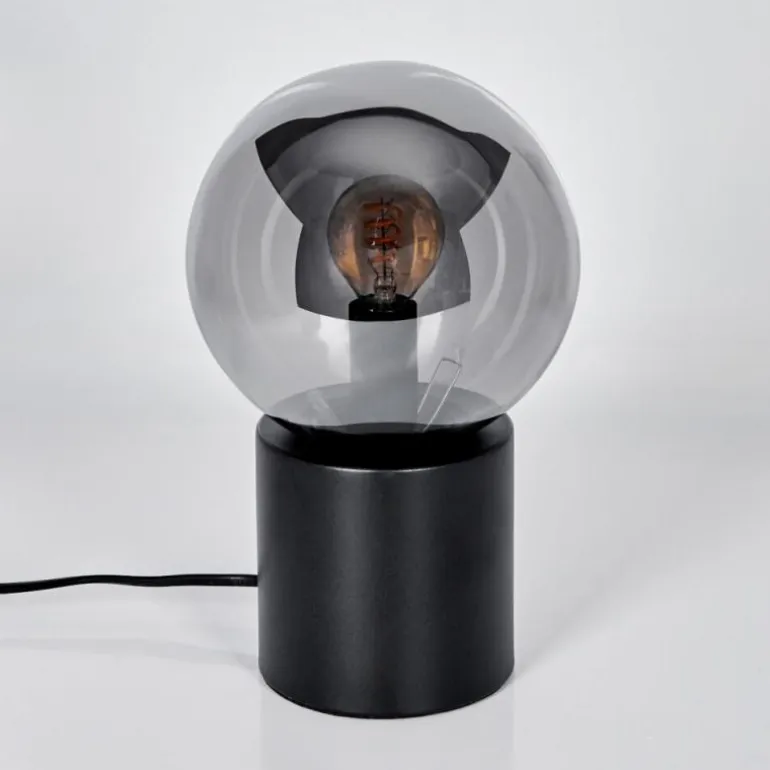 Gastor Boule lumineuse, Lampe de bureau, Lampe à poser Fumé, 1 lumière